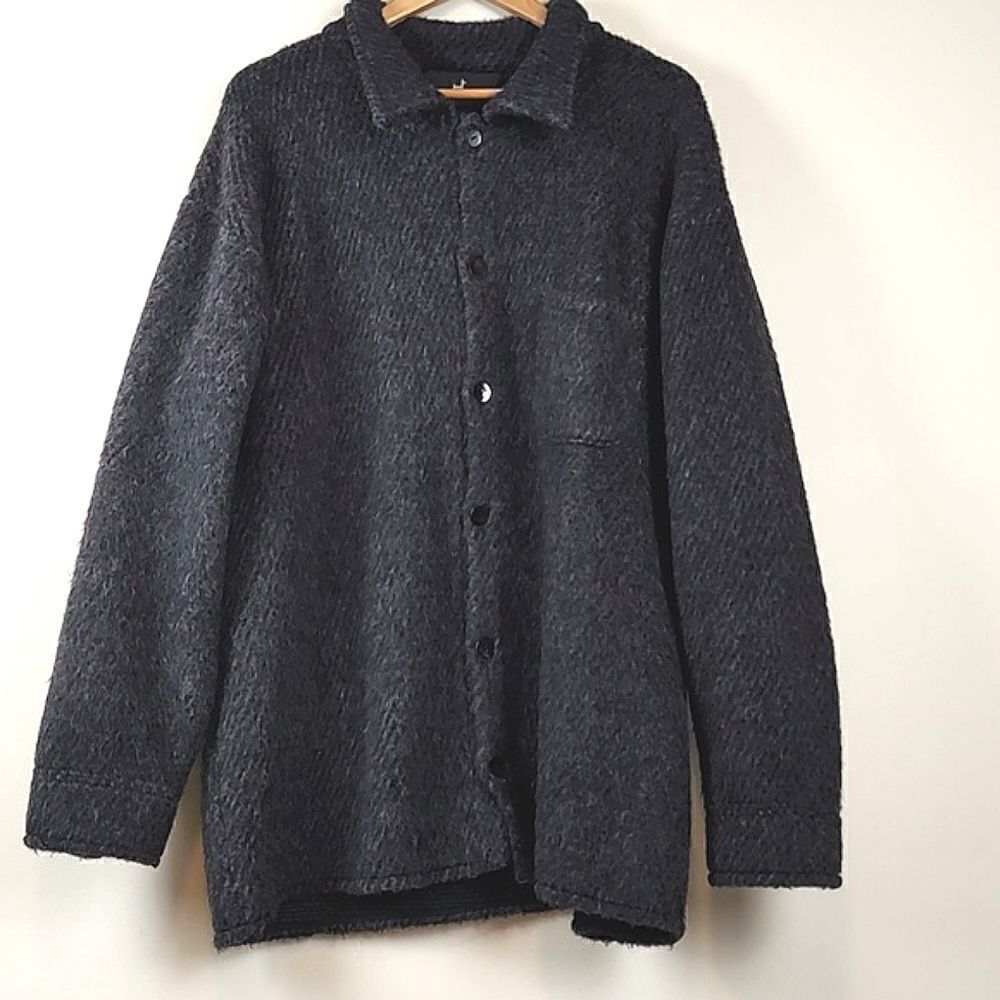 Peruvian Connection Button Down Sweater Jacket Alpaca Blend Size XL